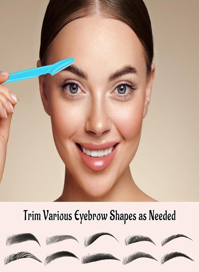 LOVHIDE Facial Razors for Women - Eyebrow Shaper & Face Hair Remover Blades with Protective Cap - Pack of 9 (Colorful) - Dermaplaning Tool for Smooth & Glowing Skin (Pack of 9) - Image 5